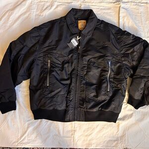 Brain dead embroidered flight jacket